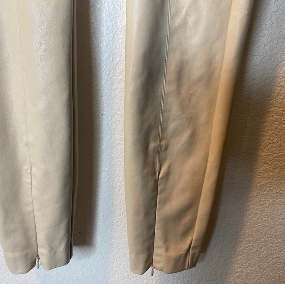 Zara Faux Leather Tights in Cream - Picture 12 of 15